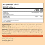 WeightWorld Vitamin D3 K2 Tablets back view with ingredients