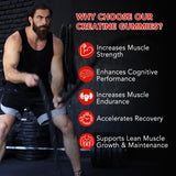WeiWeiLa Creatine Monohydrate Gummies back view with nutritional information