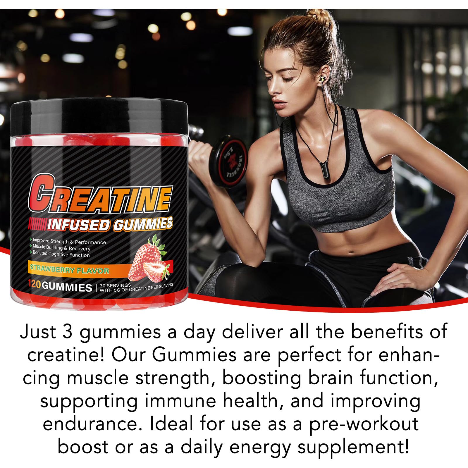 WeiWeiLa Creatine Monohydrate Gummies in a lifestyle setting