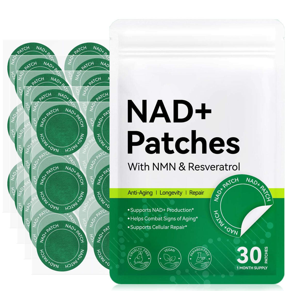 WeiWeiLa NAD+ Patches 30 Count packaging front view