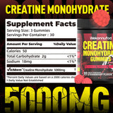 Wekannufod Creatine Monohydrate Gummies 5000mg gummies in a bowl