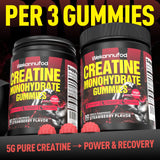 Wekannufod Creatine Monohydrate Gummies 5000mg on a fitness mat