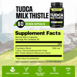 WELBUDA Tudca Complex Milk Thistle Capsules bottle side view