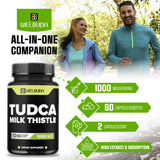 WELBUDA Tudca Complex Milk Thistle Capsules close-up of capsules