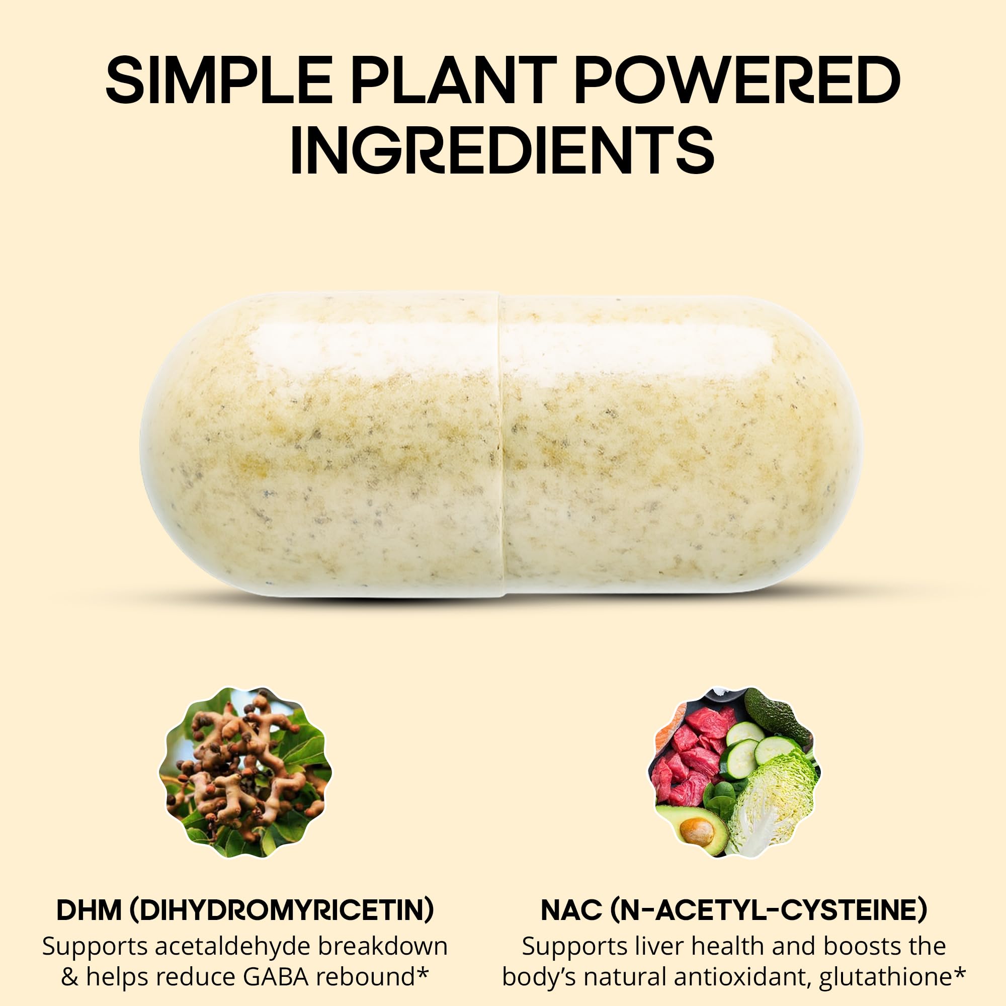 WELESSENTIALS DHM + NAC Capsules open bottle with capsules