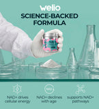 Welio Liposomal NAD+ Complex 500mg with other supplements