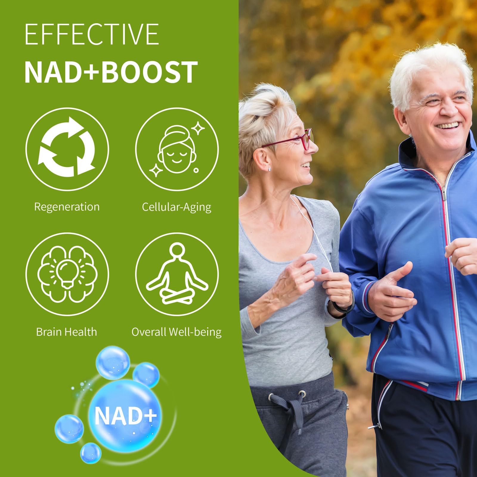 Welitalisync Liposomal NAD+ Supplement 900mg capsules on a wooden table