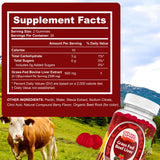 Well&Whole Beef Liver Gummies packaging showing nutritional information