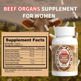 Well&Whole Beef Organ Supplement for Women 500mg capsules in a hand