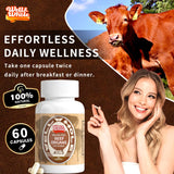Well&Whole Beef Organ Supplement for Women 500mg capsules side view