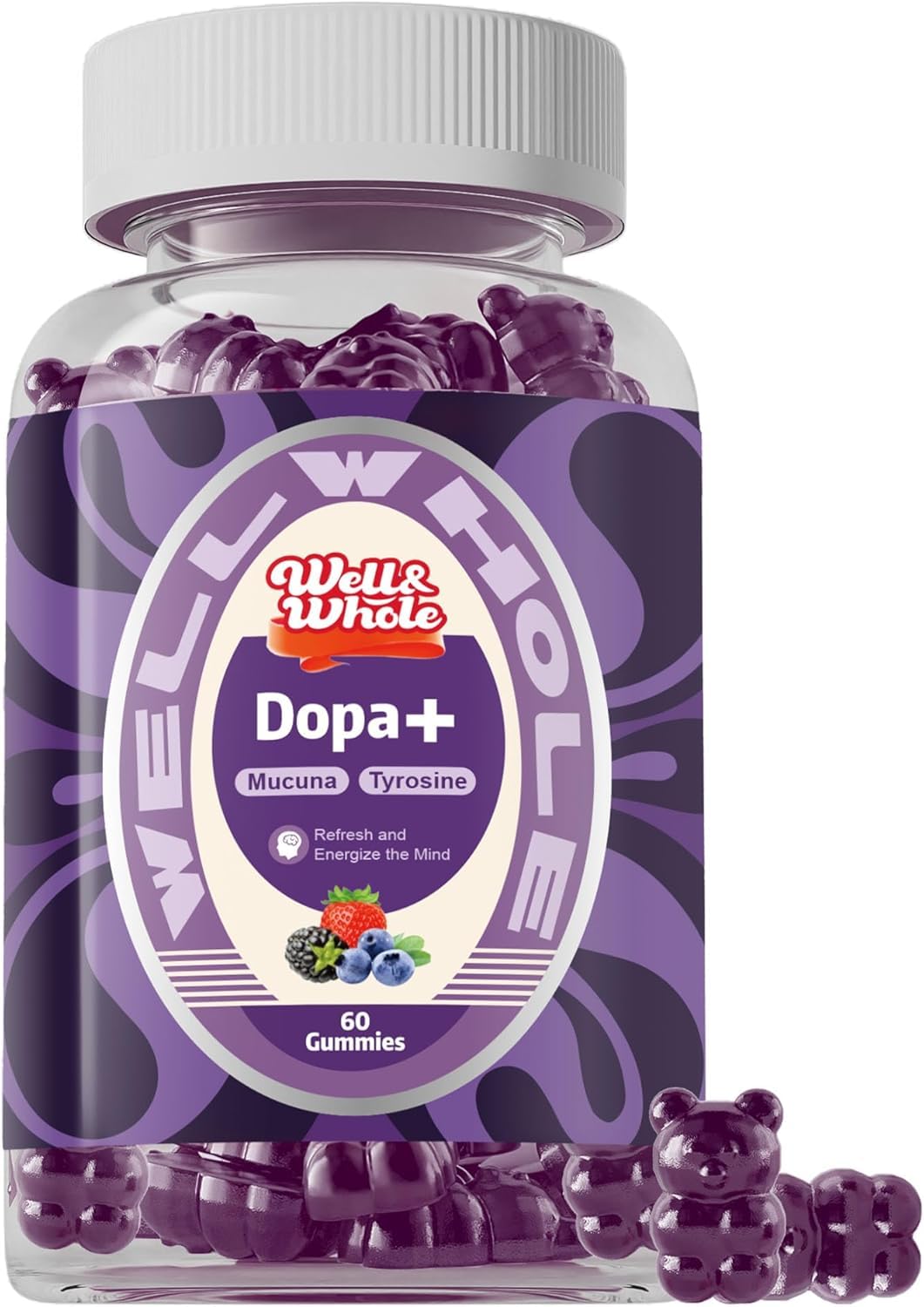Well&Whole Dopa Mucuna Gummies 500mg front view