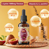 Well&Whole L-Lysine Liquid Drops 132g side view