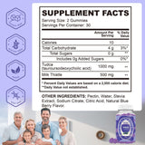 Well&Whole Milk Thistle Gummies with a measuring spoon
