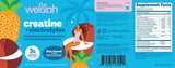 Wellah Creatine + Electrolytes Powder Blue Hawaii scoop next to the bottle