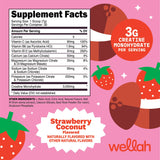 Wellah Creatine + Electrolytes Powder bottle side view
