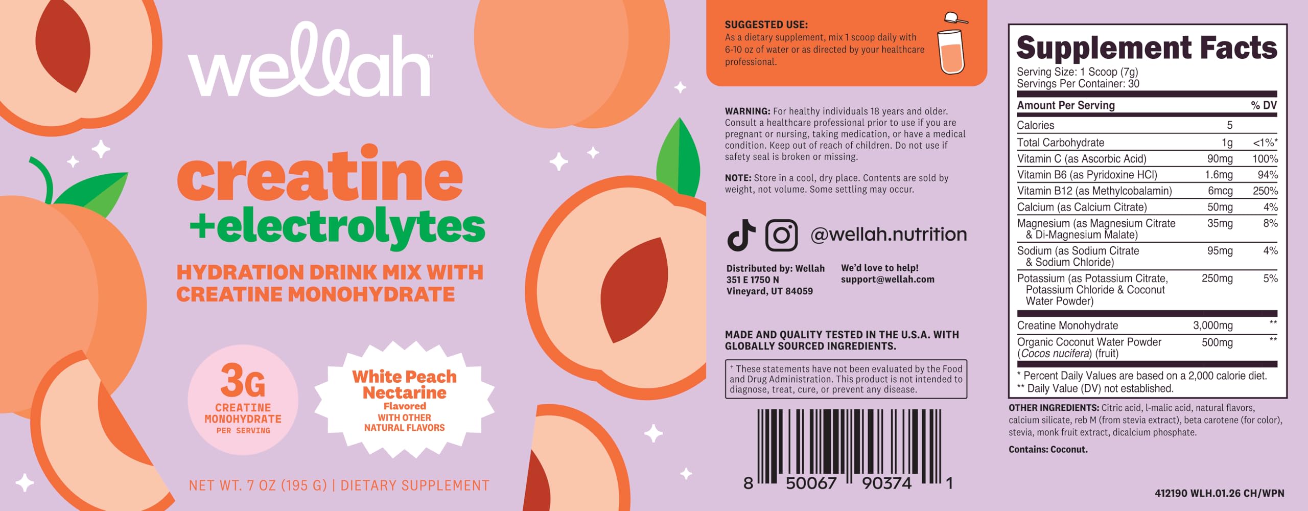 Wellah Creatine + Electrolytes Powder in a lifestyle scene with gym equipment