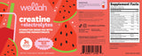 Wellah Creatine + Electrolytes Powder Watermelon Slush lifestyle scene with shaker bottle
