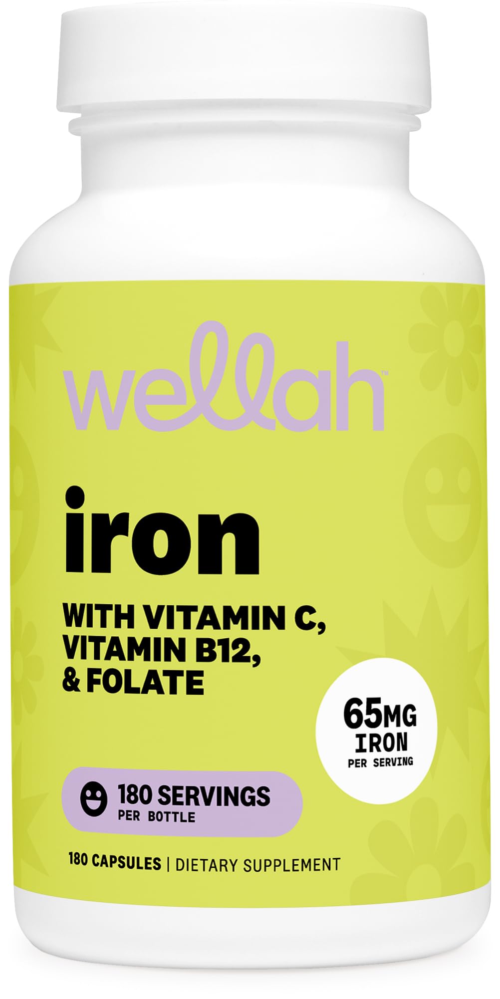Wellah Iron Supplement for Women 65mg front view