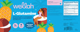 Wellah L-Glutamine 5G Blue Hawaii Flavour serving suggestion