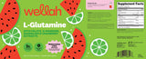 Wellah L-Glutamine Powder container with ingredients list