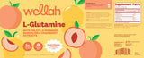 Wellah L-Glutamine Powder nutritional information label