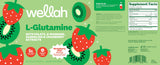 Wellah L-Glutamine Supplement 5G Strawberry Kiwi serving suggestion
