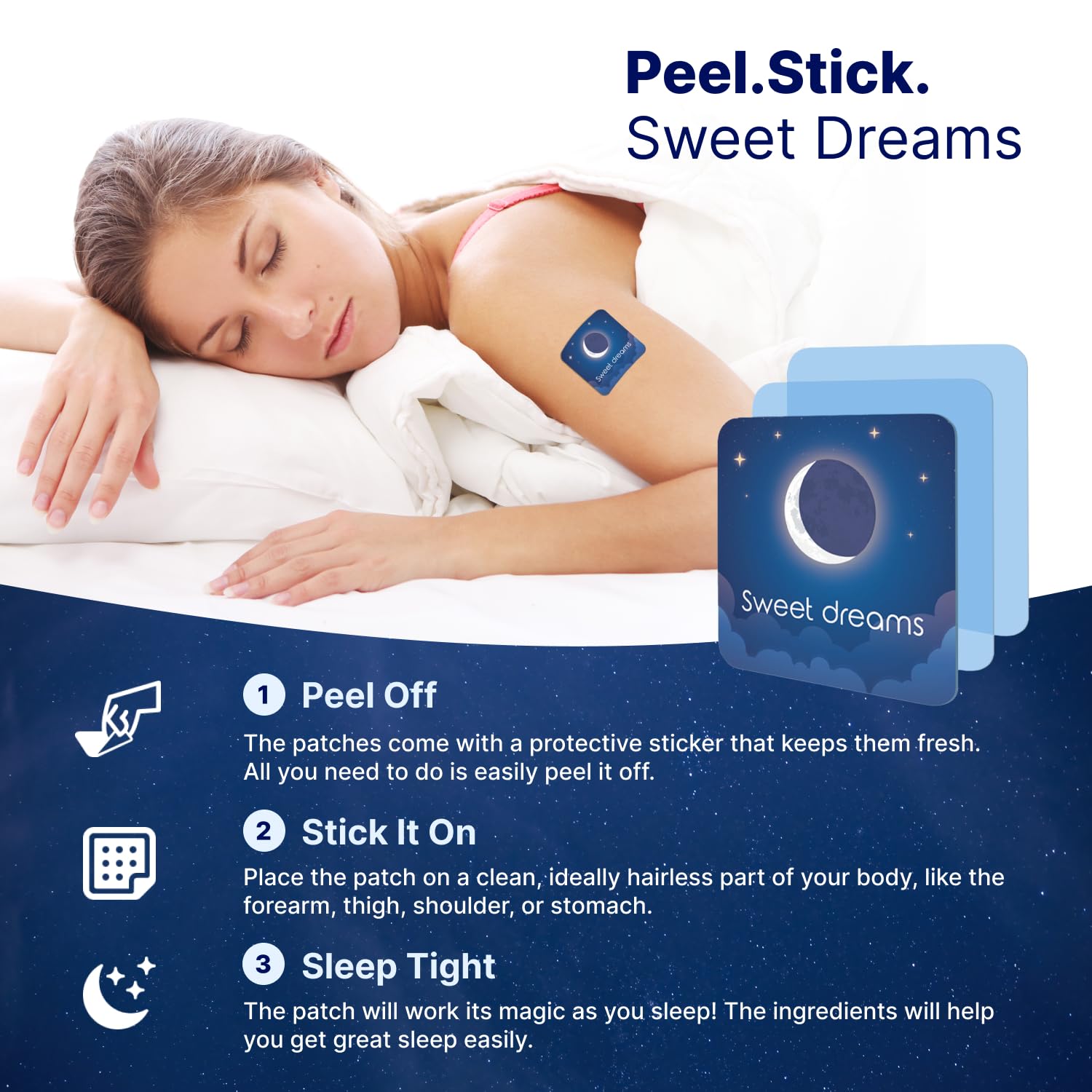 Wellamoon Sleep Patch on a bedside table