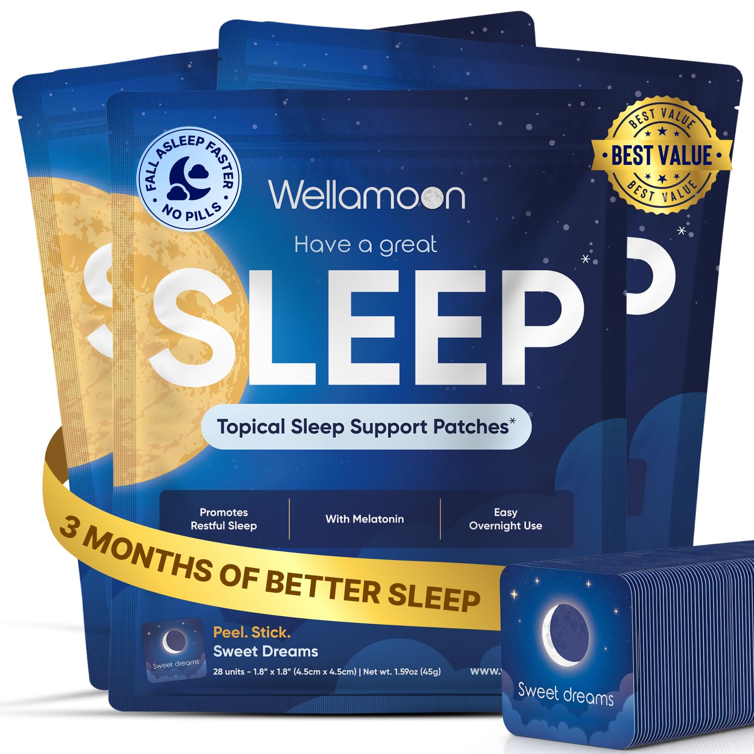 Wellamoon Sleep Patches packaging front view