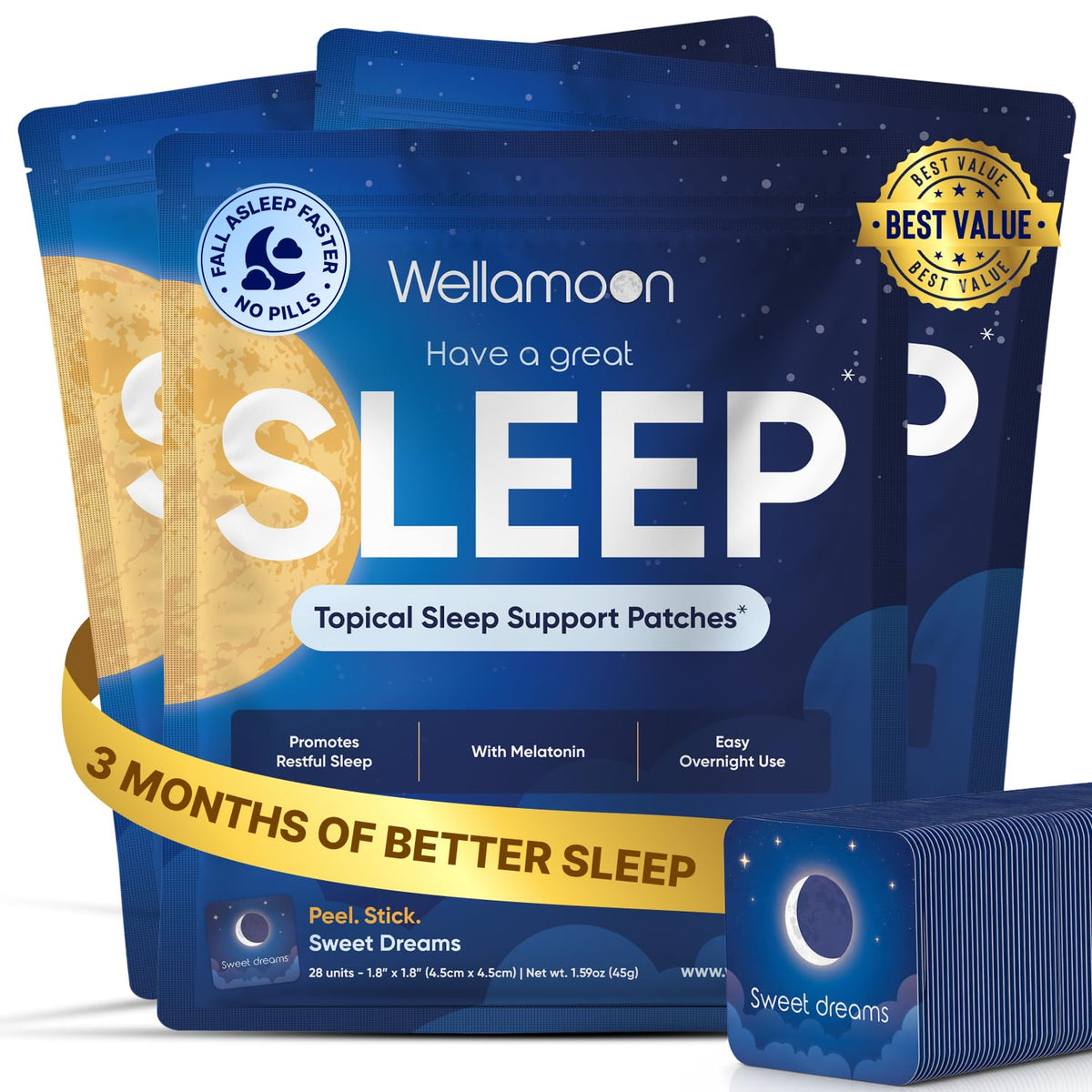 Wellamoon Sleep Patches packaging front view