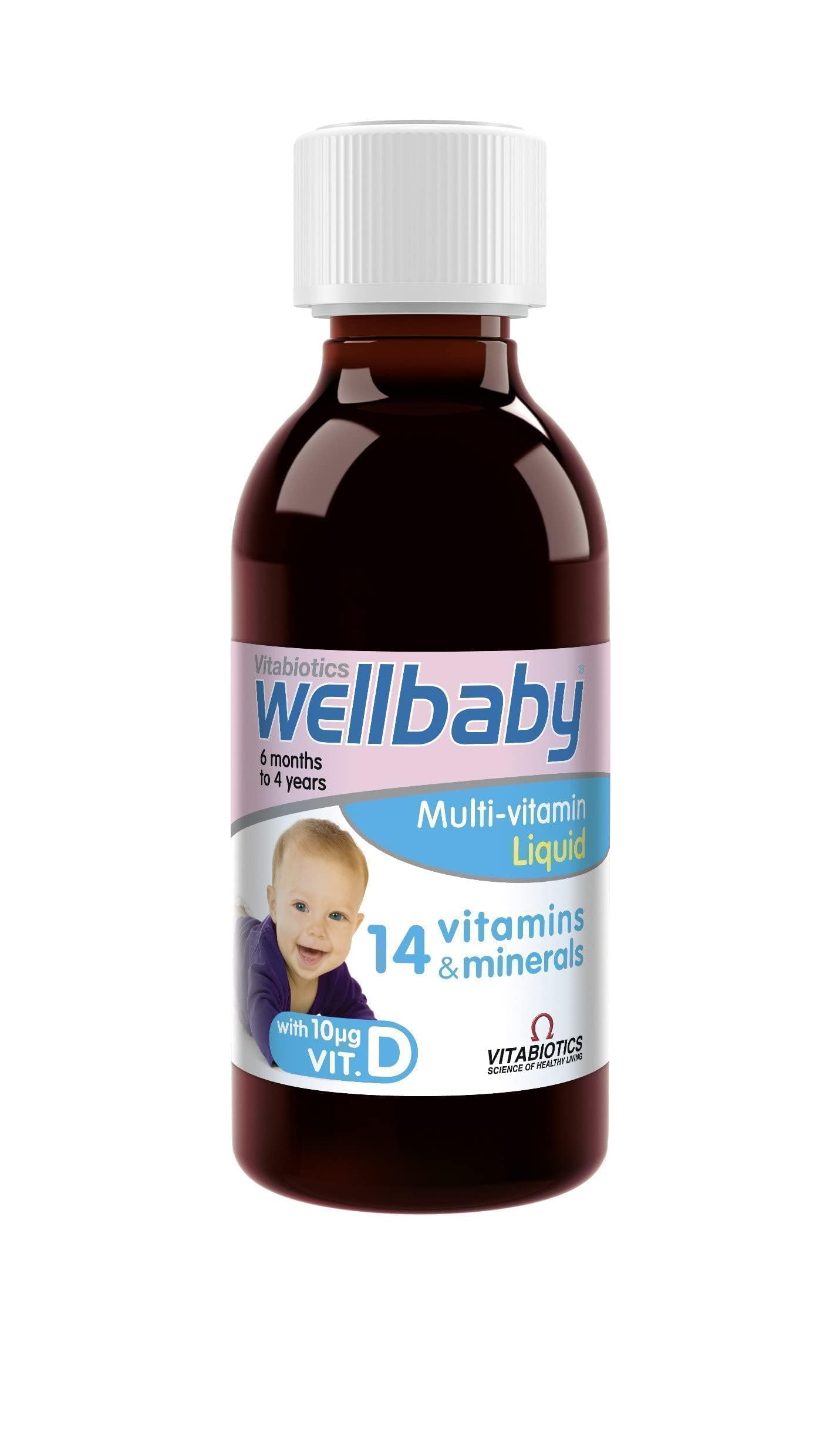 WELLBABY Multi-vitamin Liquid 300g in a lifestyle setting