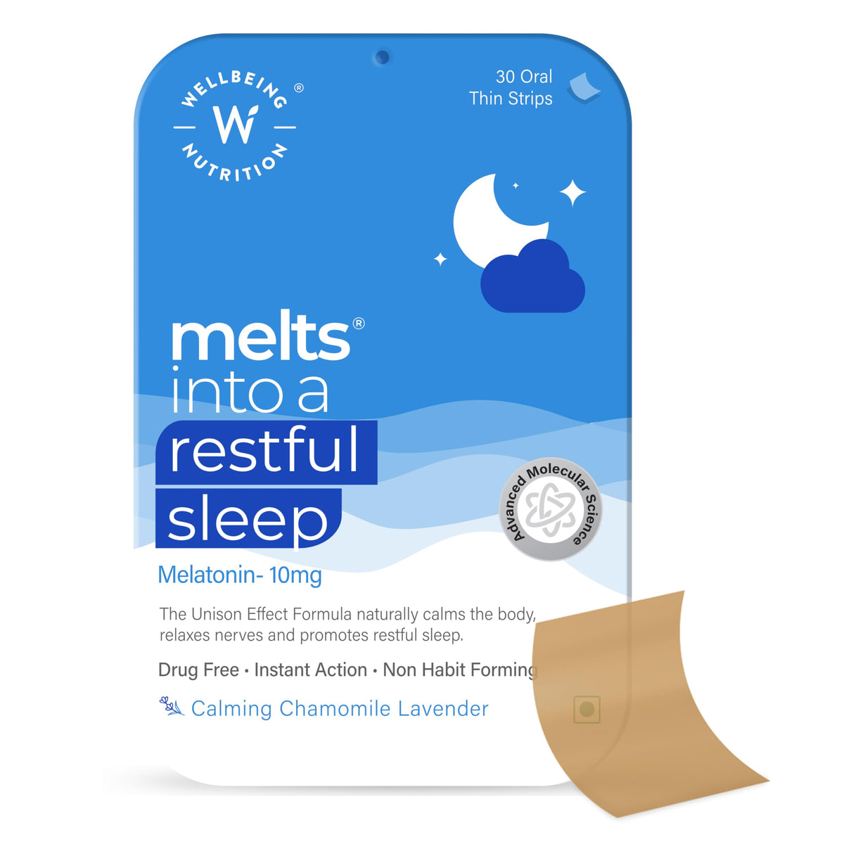 WELLBEING NUTRITION Melts Restful Sleep packaging front view