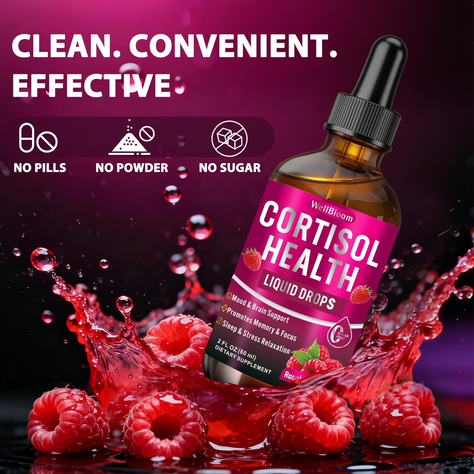 WellBloom Magnesium Liquid Drops in a glass