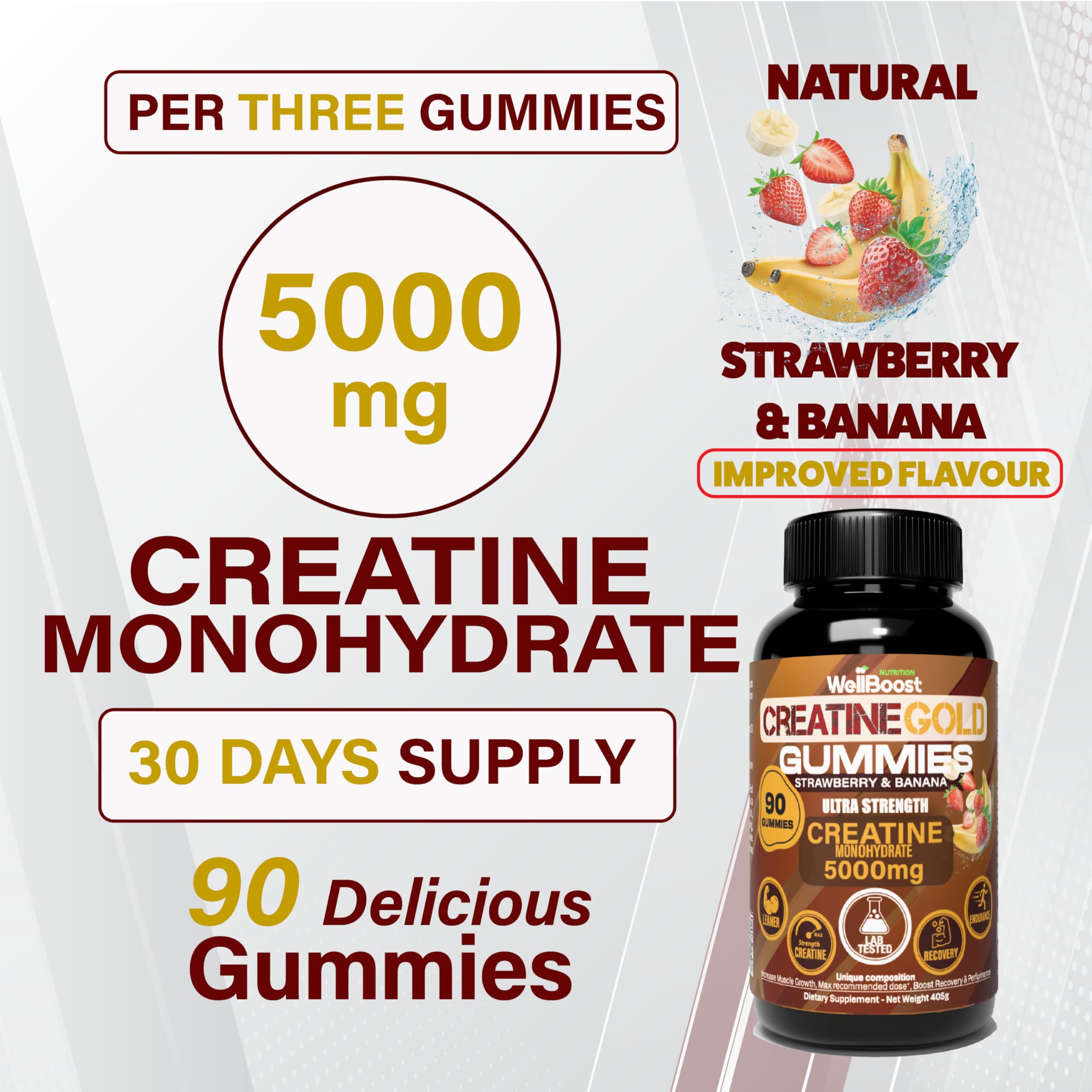WellBoost Creatine Monohydrate 5000mg packaging