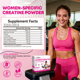 Wellcatcher Creatine Powder for Women travel packets with raspberry flavour