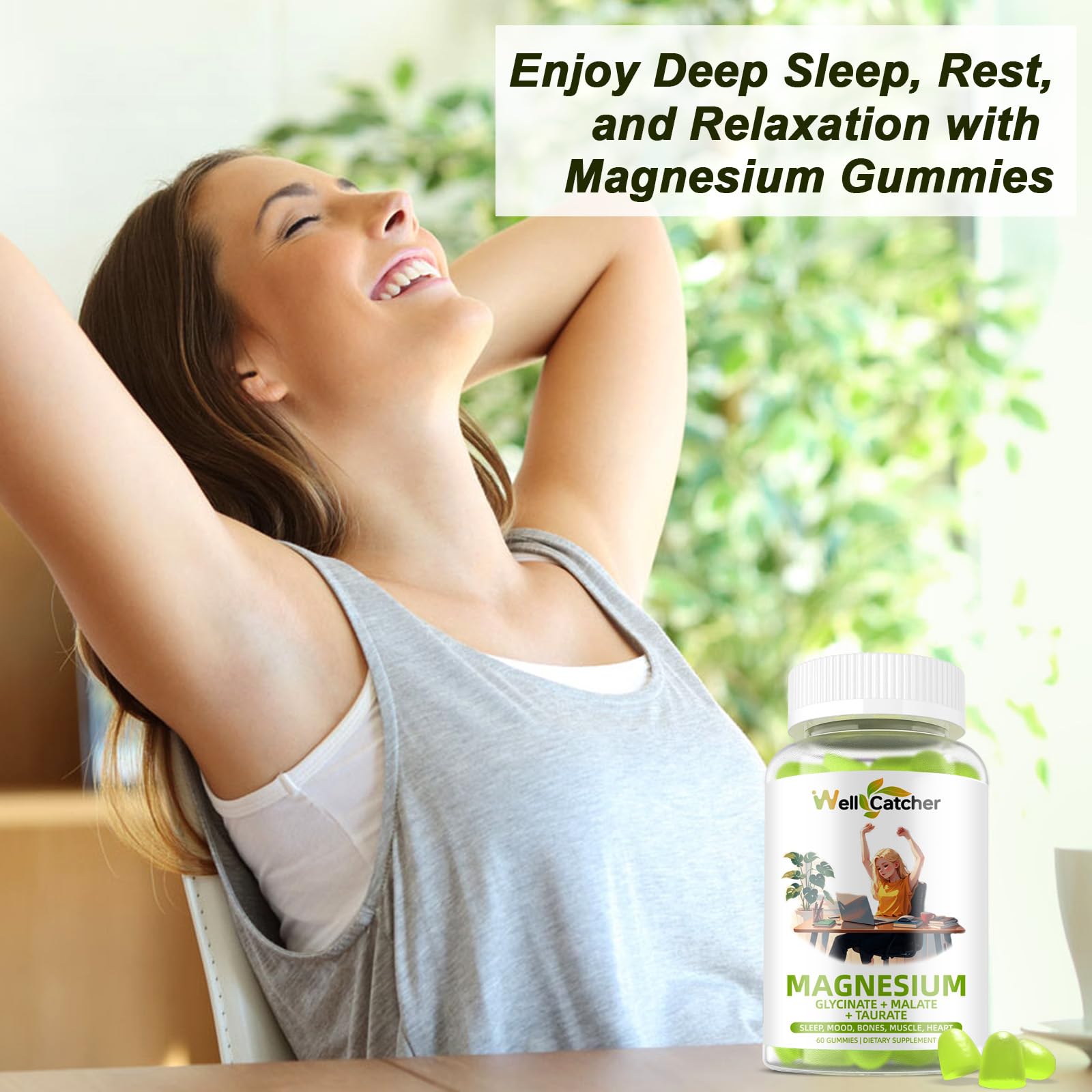 Wellcatcher Magnesium Gummies 400mg Glycinate open container