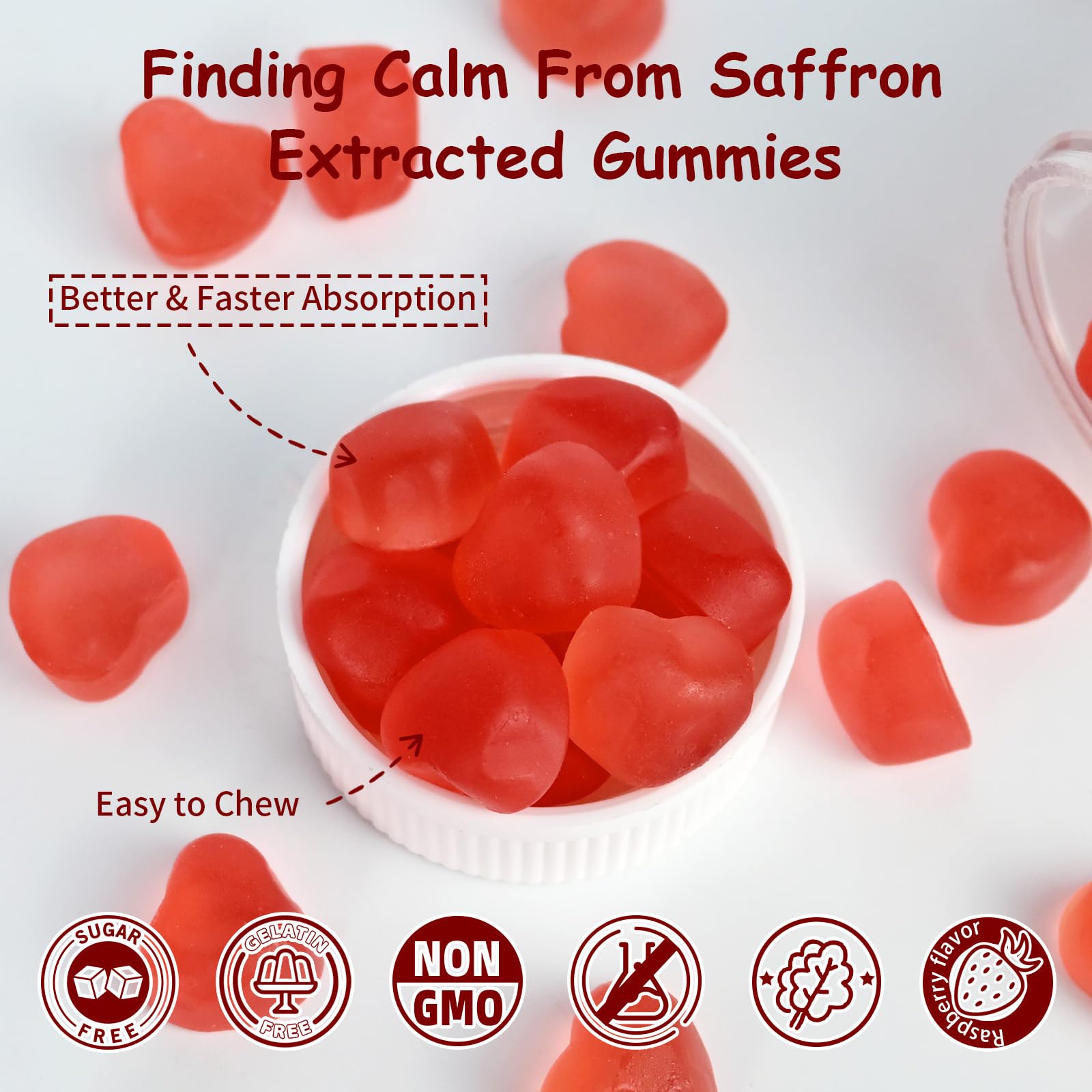 Wellcatcher Saffron Gummies in a lifestyle setting