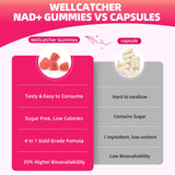 Wellcatcher Vitamin B3 Niacin Gummies bottle on a wooden table