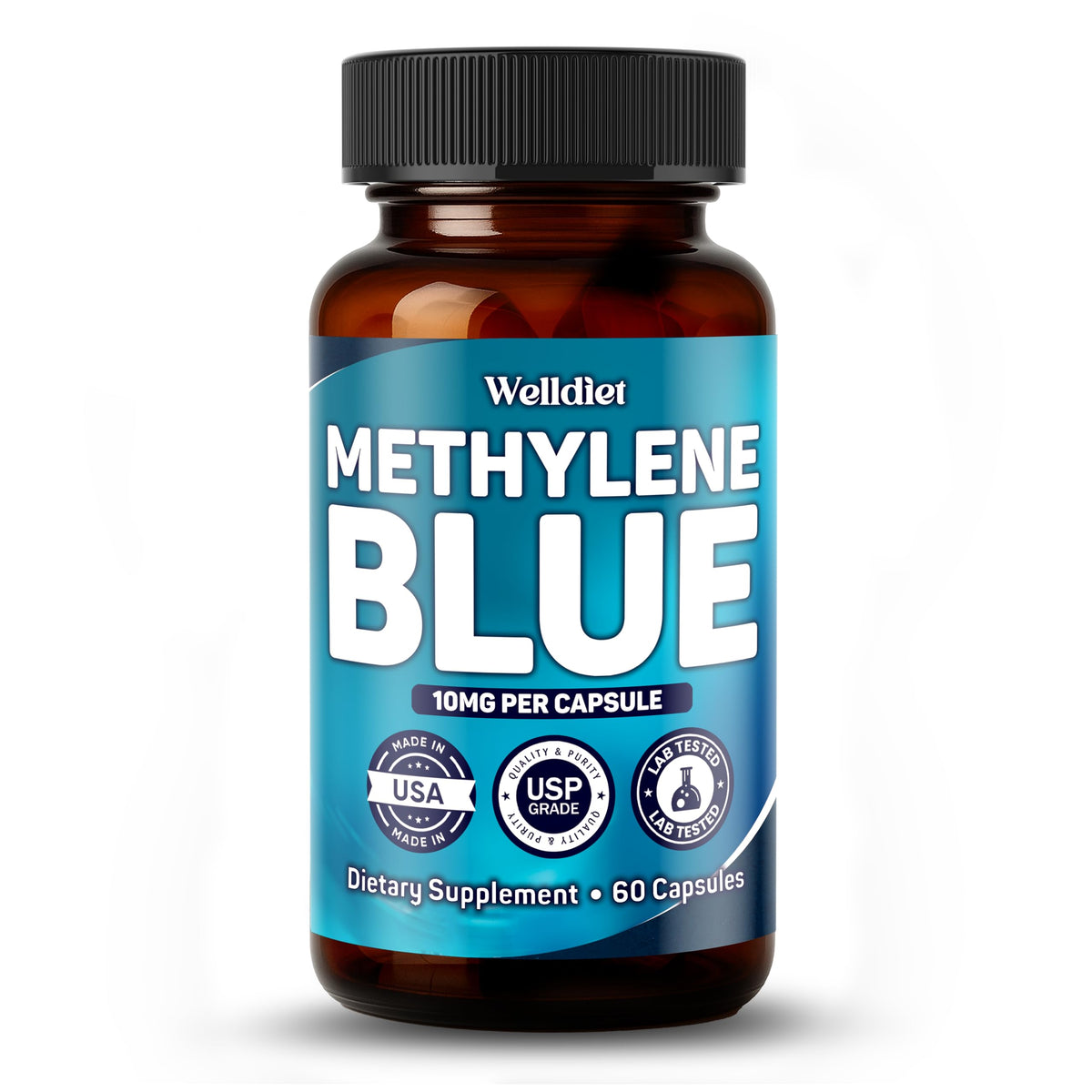 Welldiet Methylene Blue Capsules 10mg front view