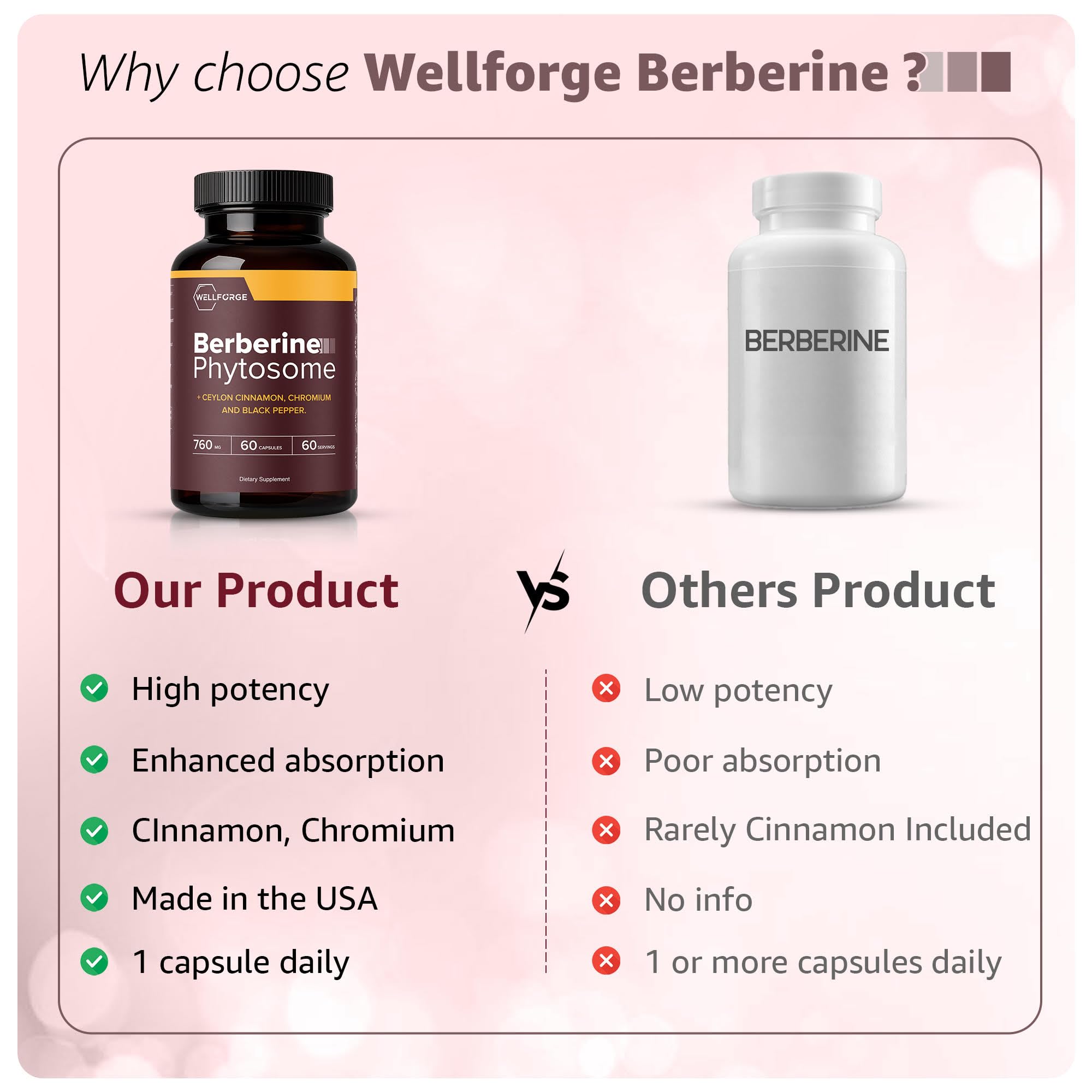 WellForge Berberine Phytosome Supplement ingredients list