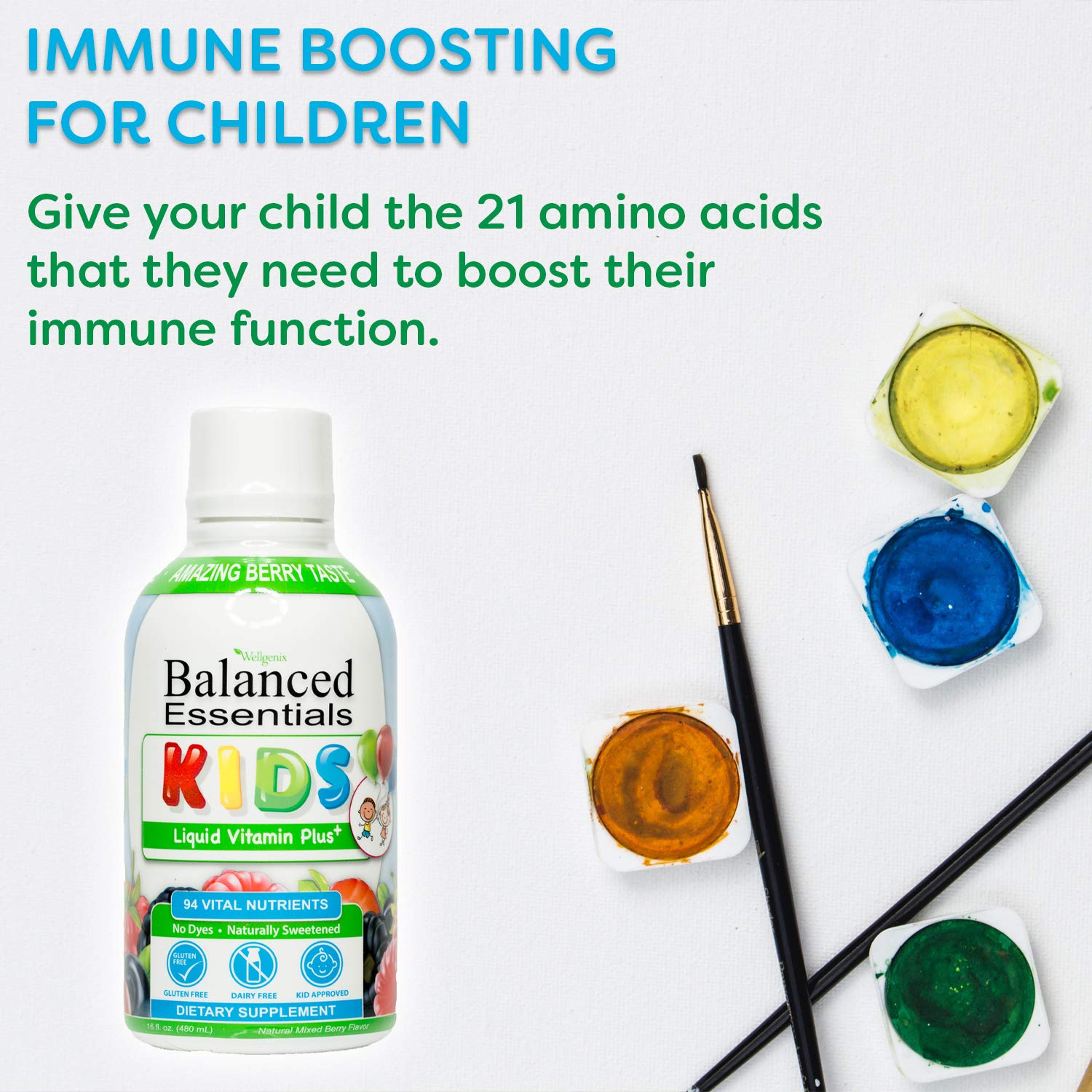 Wellgenix Balanced Essentials Kids Liquid Multivitamin packaging