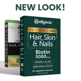 Wellgenix Purvana MAX Biotin 5000mcg supplement side view
