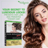Wellgenix Purvana MAX Biotin 5000mcg supplement with lifestyle background