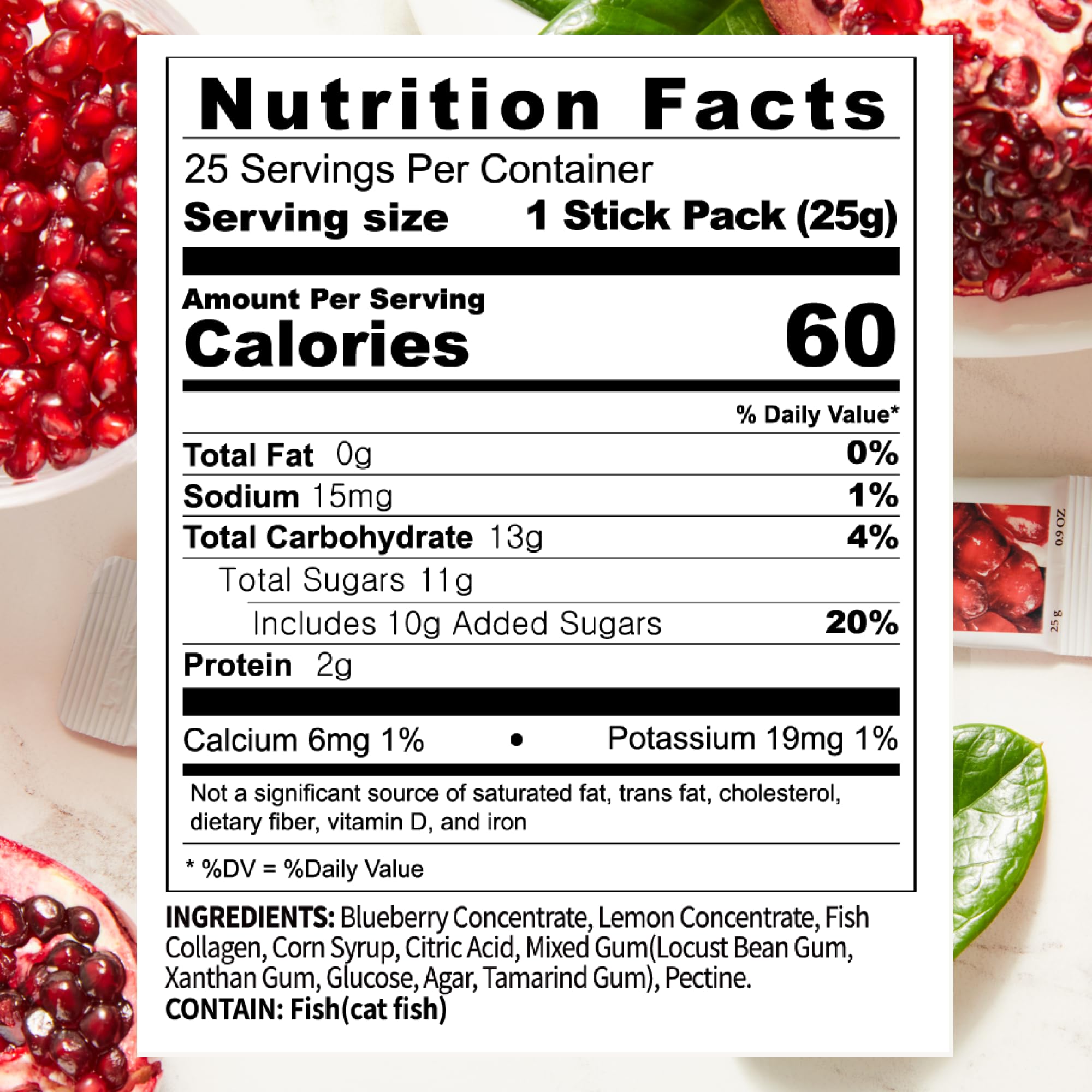 WELLINUS Collagen Jelly Sticks pomegranate flavour close-up