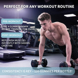 WELLIVORA Creatine Gummies bottle side view with 120 count