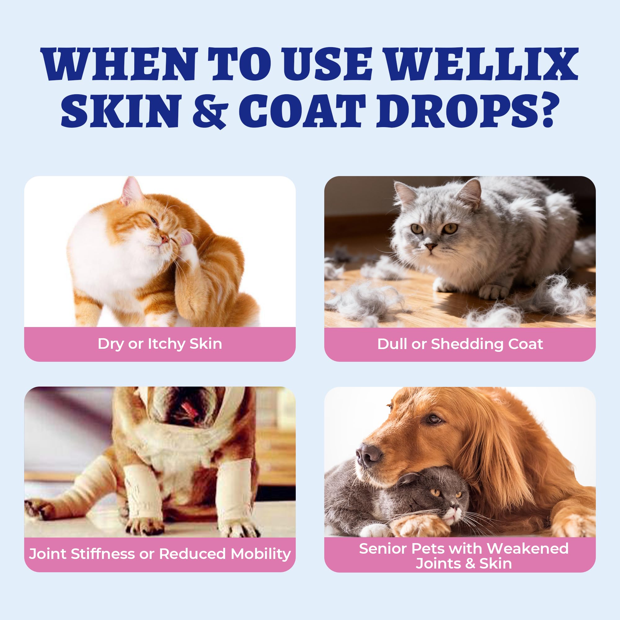 Wellix Collagen Drops for Dogs & Cats 120ml side view