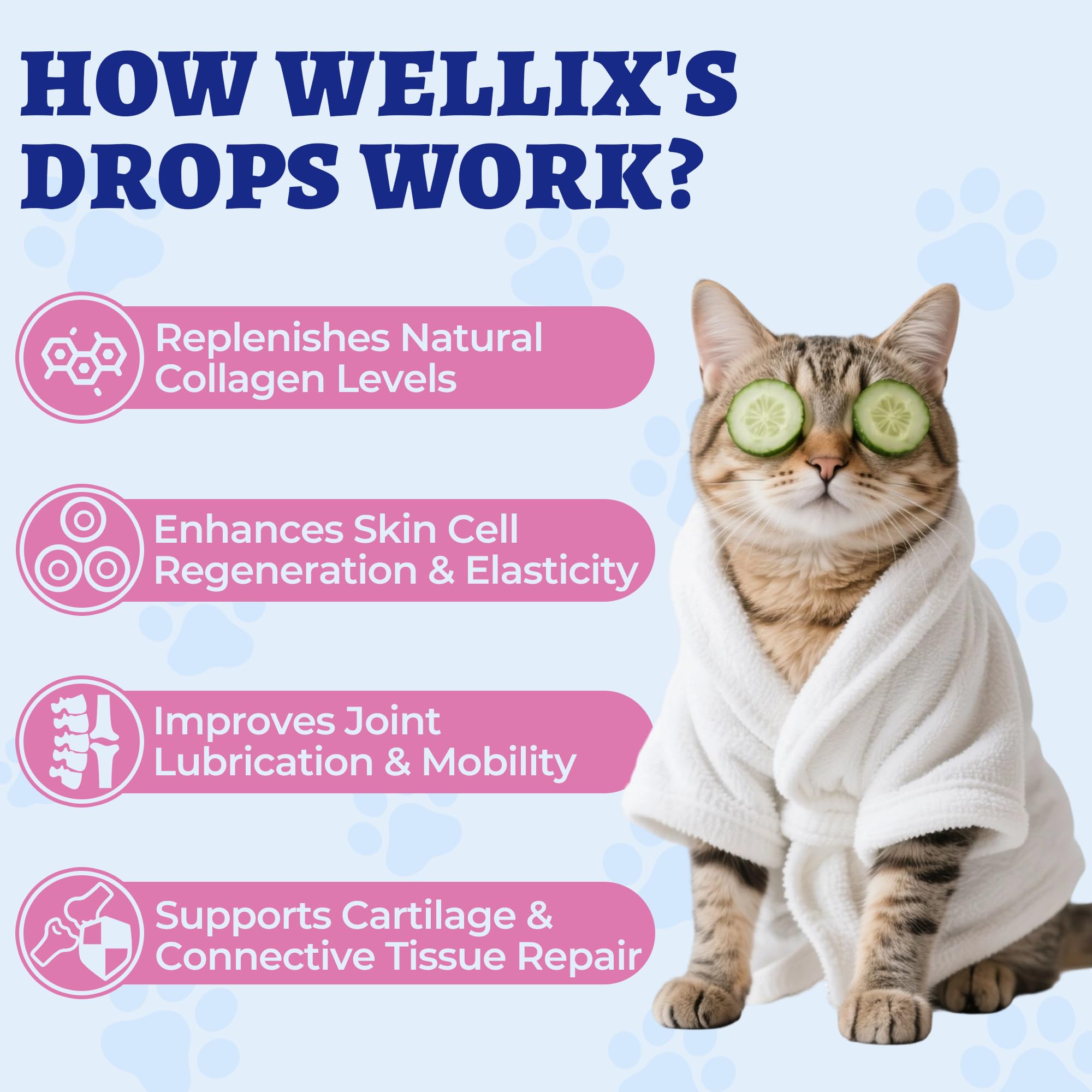 Wellix Collagen Drops packaging with pet-friendly design