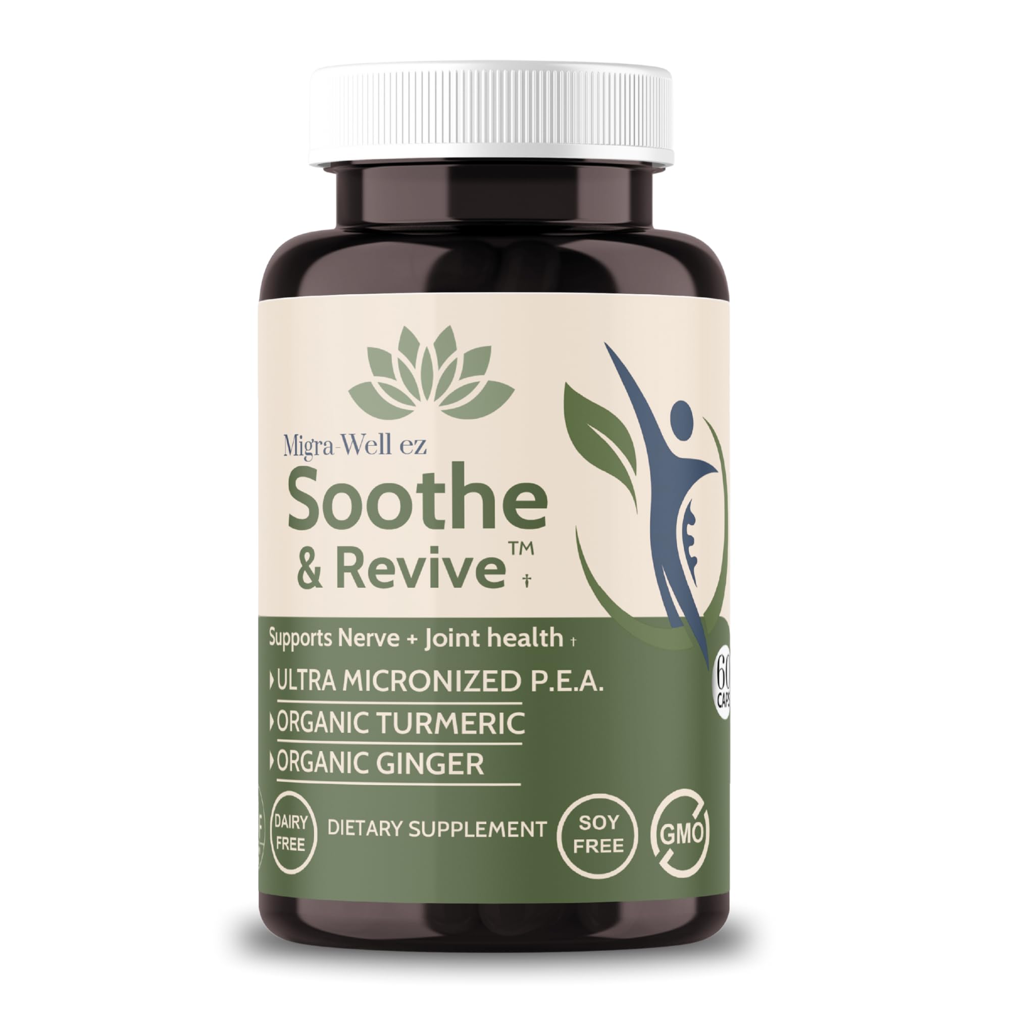 Wellkasa Soothe & Revive Herbal Supplement back view of packaging
