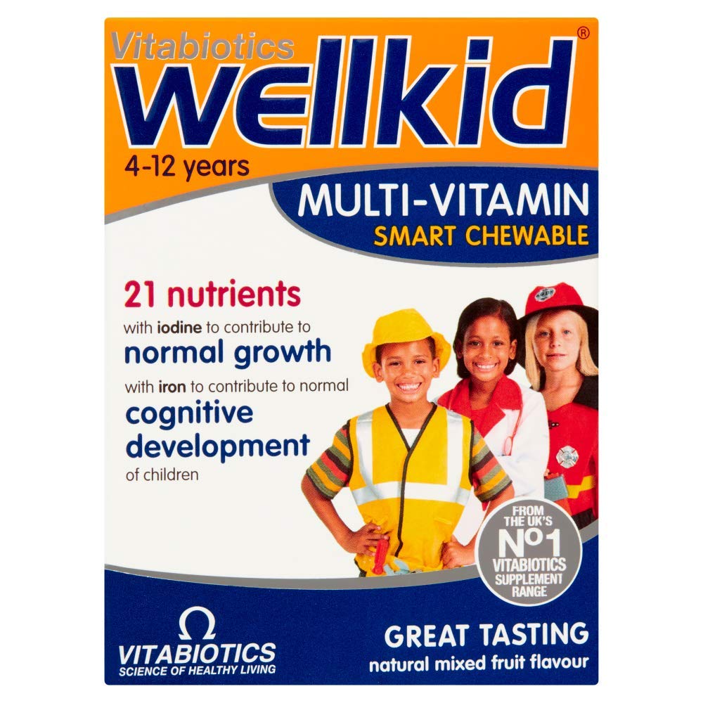 Wellkid Multi-Vitamin Smart Chewable 30 Tablets front view