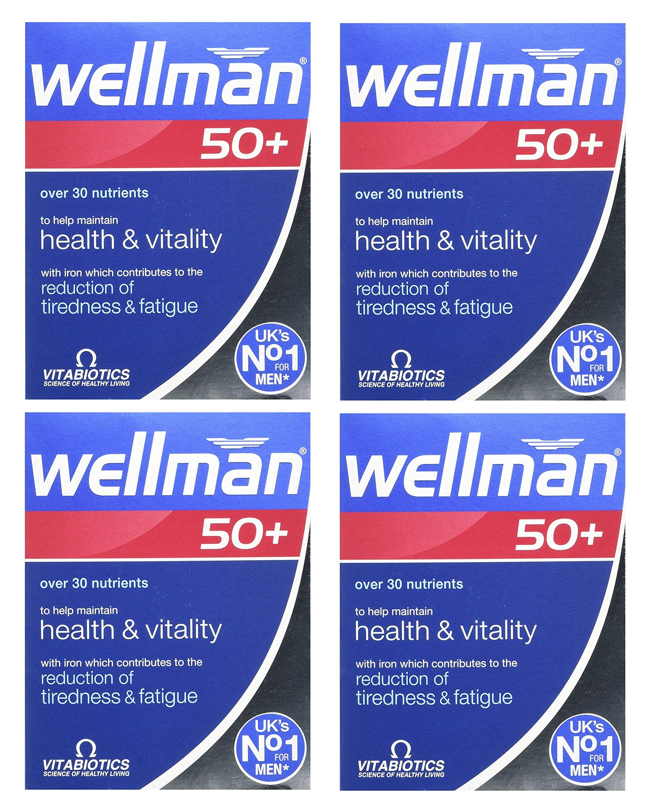 Wellman 50+ Multivitamin Tablets front view packaging