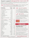 Wellman 50+ Multivitamin Tablets side view with dosage information